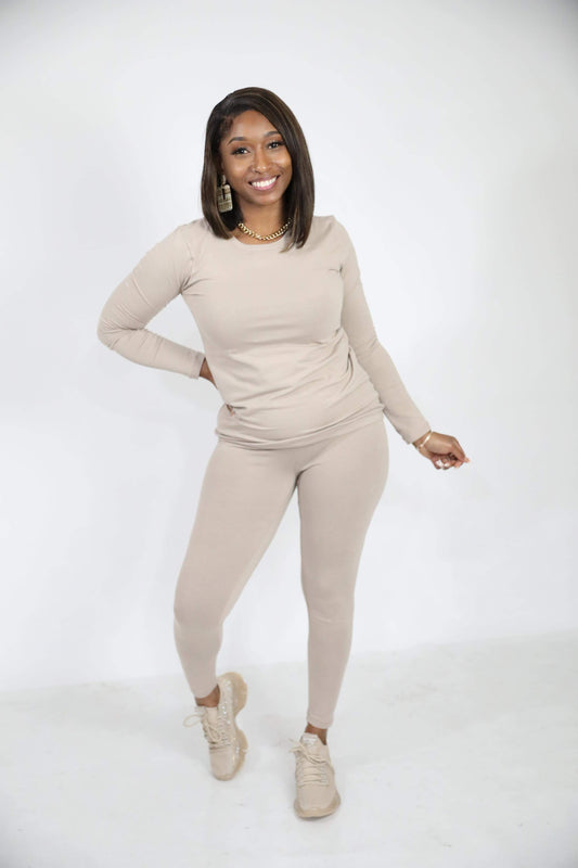 Staying Kozie Legging Set (ash mocha)