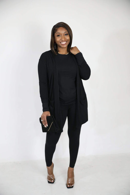 Slouchy Black Cardigan